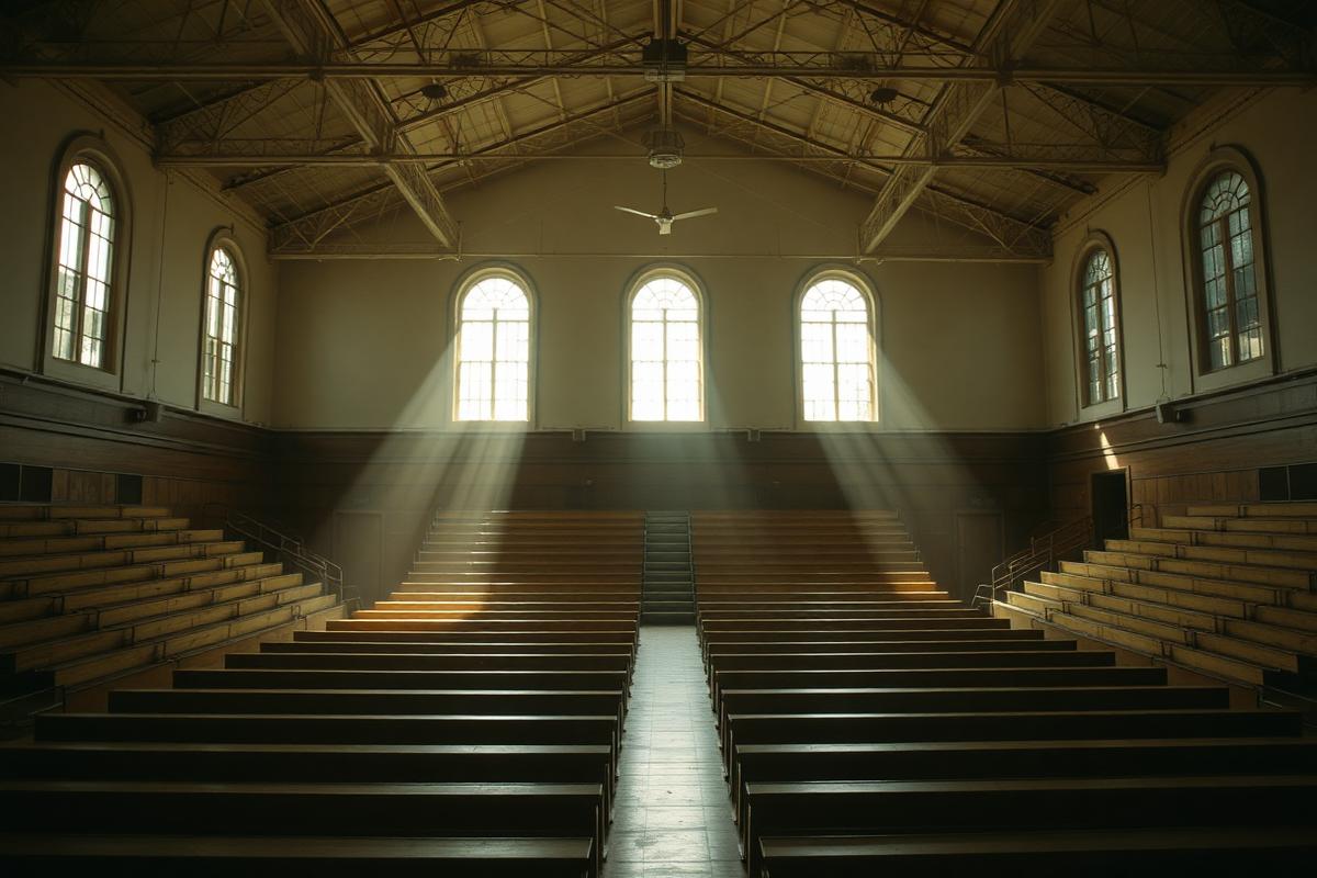 Empty hall lit by daylight, Charleston